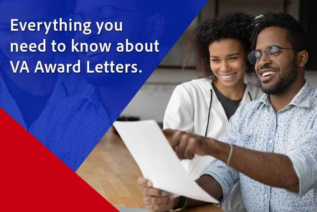 Couple looking at a VA Award Letter
